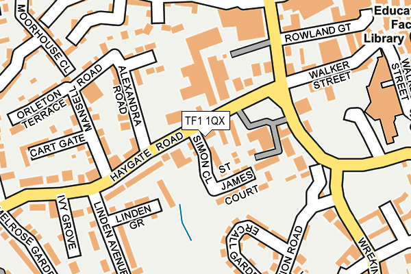 TF1 1QX map - OS OpenMap – Local (Ordnance Survey)