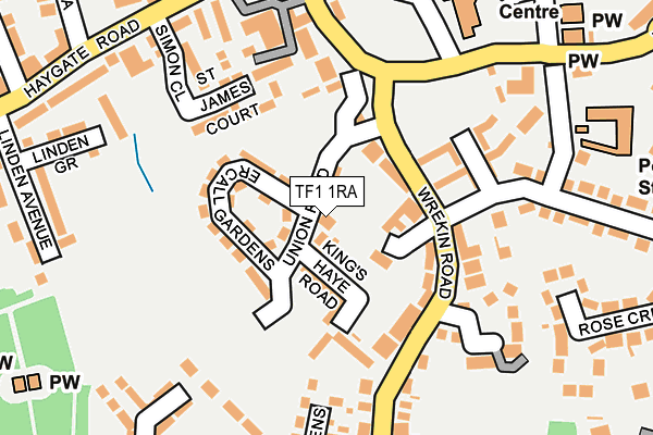 TF1 1RA map - OS OpenMap – Local (Ordnance Survey)