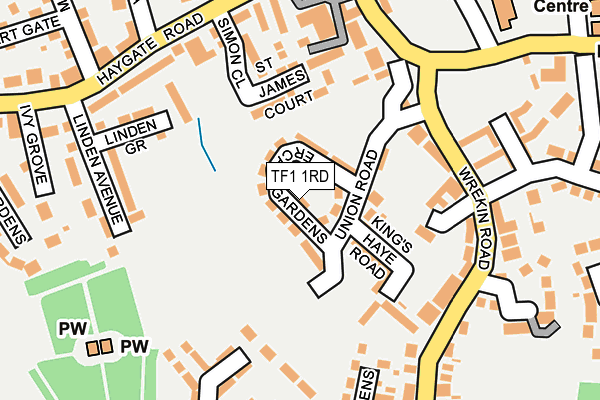 TF1 1RD map - OS OpenMap – Local (Ordnance Survey)
