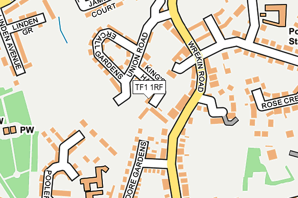 TF1 1RF map - OS OpenMap – Local (Ordnance Survey)
