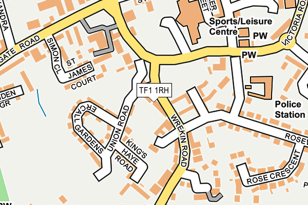 TF1 1RH map - OS OpenMap – Local (Ordnance Survey)