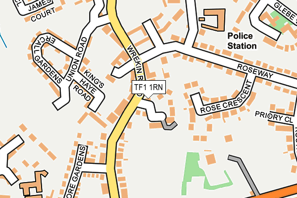 TF1 1RN map - OS OpenMap – Local (Ordnance Survey)