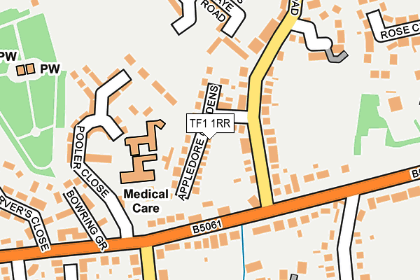 TF1 1RR map - OS OpenMap – Local (Ordnance Survey)