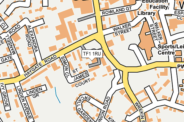 TF1 1RU map - OS OpenMap – Local (Ordnance Survey)