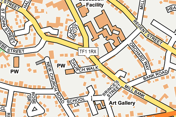 TF1 1RX map - OS OpenMap – Local (Ordnance Survey)
