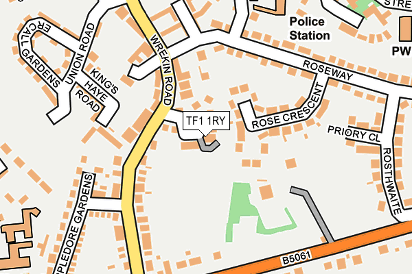TF1 1RY map - OS OpenMap – Local (Ordnance Survey)