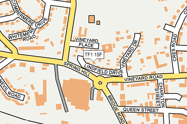 TF1 1SF map - OS OpenMap – Local (Ordnance Survey)