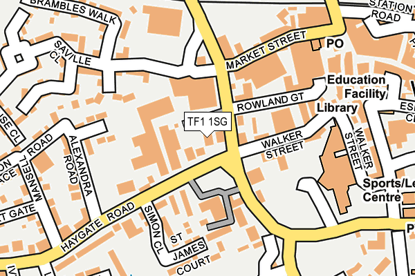 TF1 1SG map - OS OpenMap – Local (Ordnance Survey)