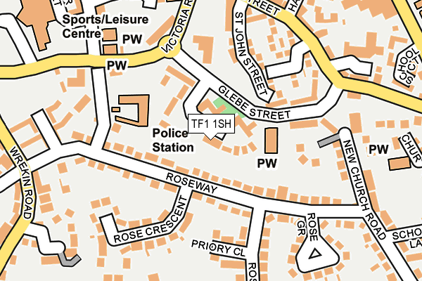 TF1 1SH map - OS OpenMap – Local (Ordnance Survey)