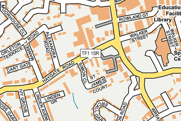 TF1 1SR map - OS OpenMap – Local (Ordnance Survey)