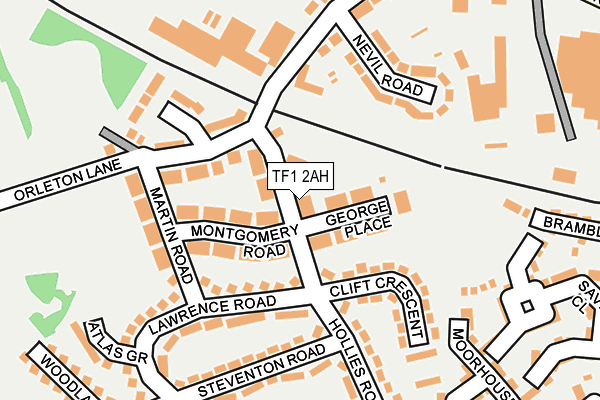 TF1 2AH map - OS OpenMap – Local (Ordnance Survey)