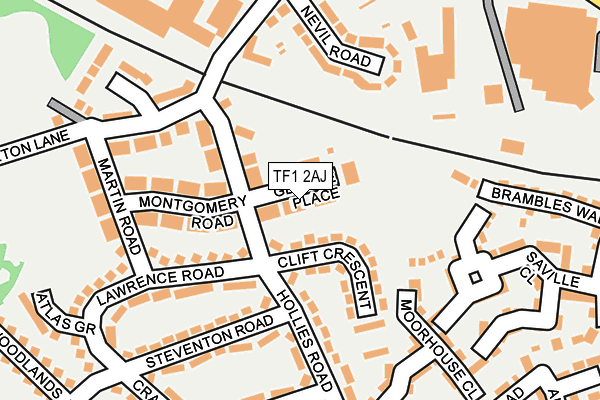 TF1 2AJ map - OS OpenMap – Local (Ordnance Survey)