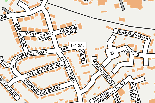 TF1 2AL map - OS OpenMap – Local (Ordnance Survey)