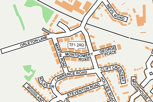 TF1 2AQ map - OS OpenMap – Local (Ordnance Survey)