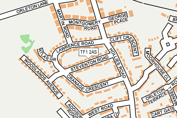 TF1 2AS map - OS OpenMap – Local (Ordnance Survey)