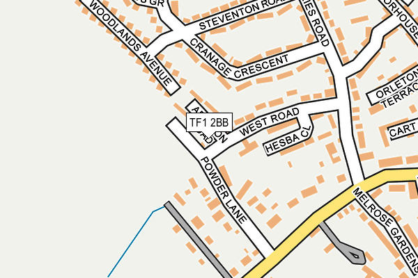 TF1 2BB map - OS OpenMap – Local (Ordnance Survey)