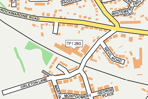 TF1 2BG map - OS OpenMap – Local (Ordnance Survey)