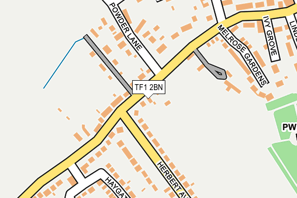 TF1 2BN map - OS OpenMap – Local (Ordnance Survey)