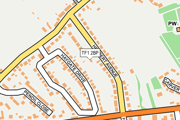 TF1 2BP map - OS OpenMap – Local (Ordnance Survey)