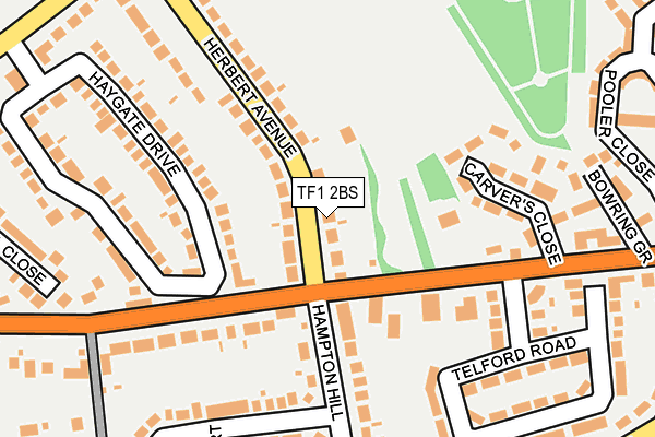TF1 2BS map - OS OpenMap – Local (Ordnance Survey)