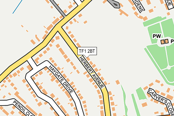 TF1 2BT map - OS OpenMap – Local (Ordnance Survey)