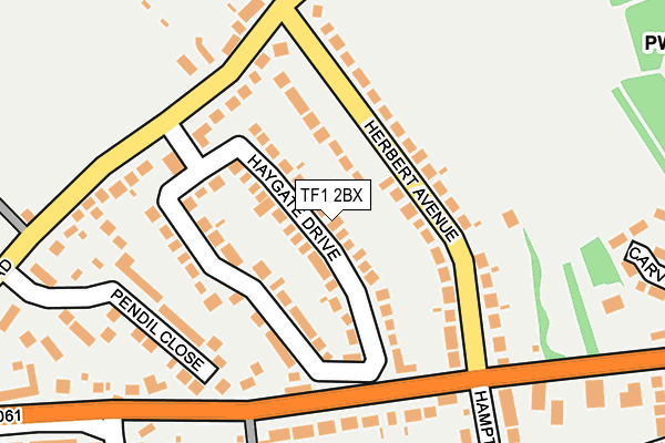 TF1 2BX map - OS OpenMap – Local (Ordnance Survey)