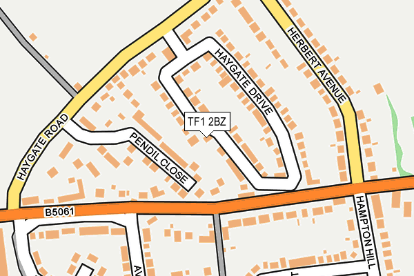 TF1 2BZ map - OS OpenMap – Local (Ordnance Survey)