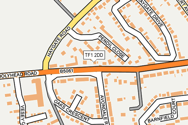 TF1 2DD map - OS OpenMap – Local (Ordnance Survey)
