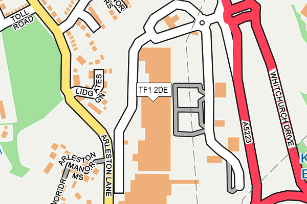 TF1 2DE map - OS OpenMap – Local (Ordnance Survey)