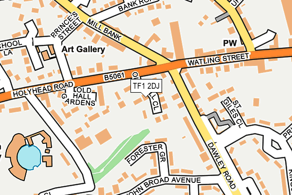 TF1 2DJ map - OS OpenMap – Local (Ordnance Survey)