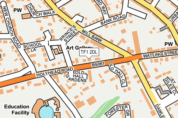 TF1 2DL map - OS OpenMap – Local (Ordnance Survey)