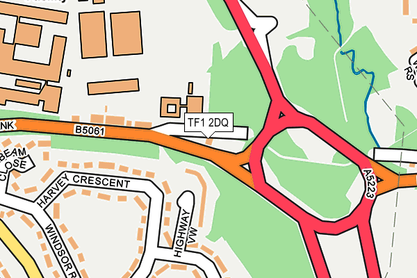 TF1 2DQ map - OS OpenMap – Local (Ordnance Survey)