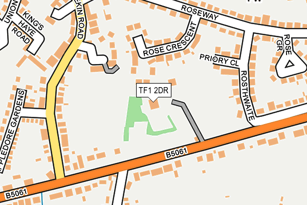TF1 2DR map - OS OpenMap – Local (Ordnance Survey)
