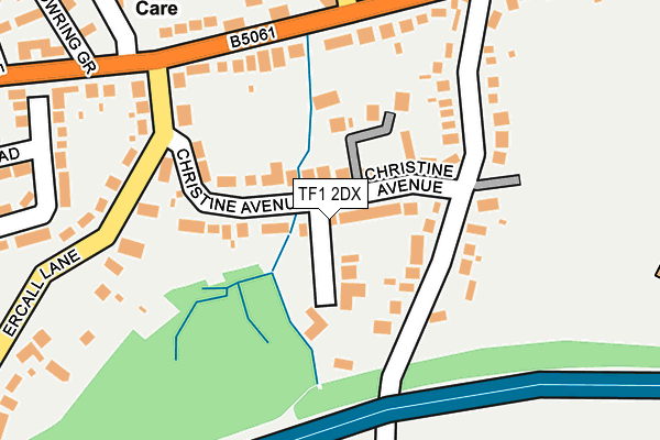 TF1 2DX map - OS OpenMap – Local (Ordnance Survey)