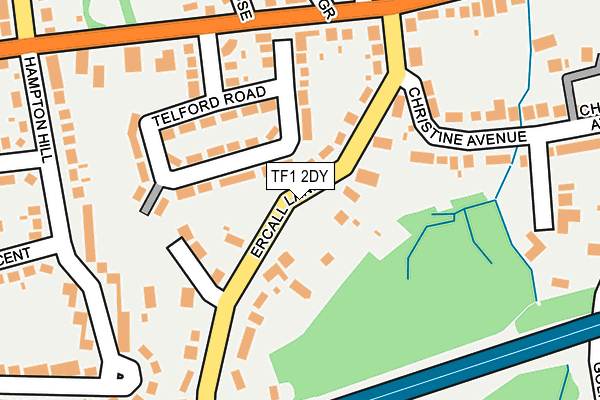 TF1 2DY map - OS OpenMap – Local (Ordnance Survey)