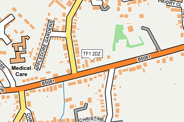 TF1 2DZ map - OS OpenMap – Local (Ordnance Survey)