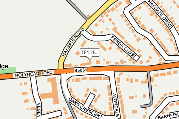 TF1 2EJ map - OS OpenMap – Local (Ordnance Survey)