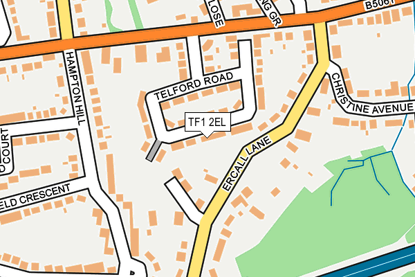 TF1 2EL map - OS OpenMap – Local (Ordnance Survey)