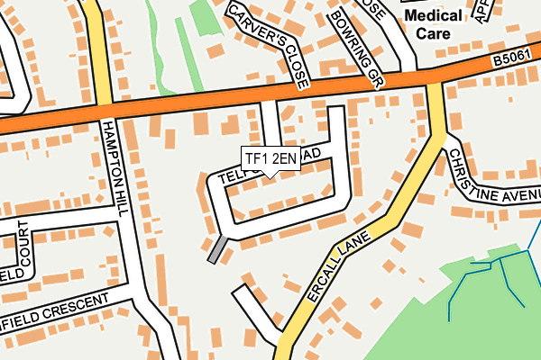 TF1 2EN map - OS OpenMap – Local (Ordnance Survey)