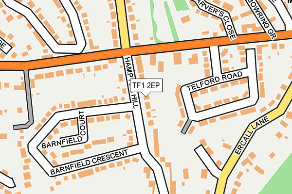 TF1 2EP map - OS OpenMap – Local (Ordnance Survey)