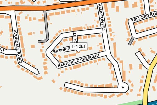 TF1 2ET map - OS OpenMap – Local (Ordnance Survey)