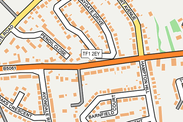 TF1 2EY map - OS OpenMap – Local (Ordnance Survey)