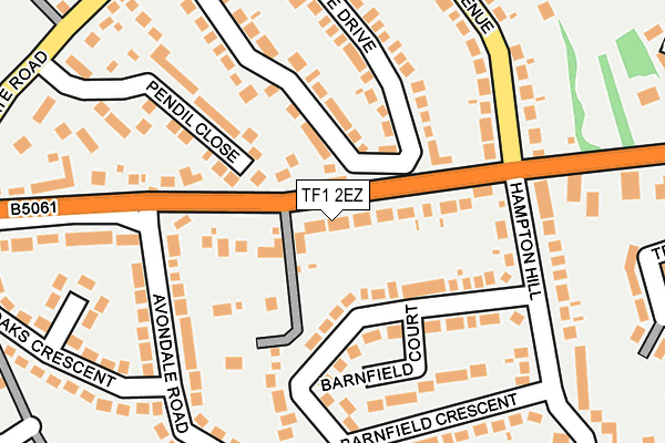 TF1 2EZ map - OS OpenMap – Local (Ordnance Survey)