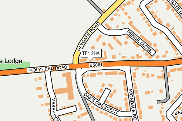 TF1 2HA map - OS OpenMap – Local (Ordnance Survey)