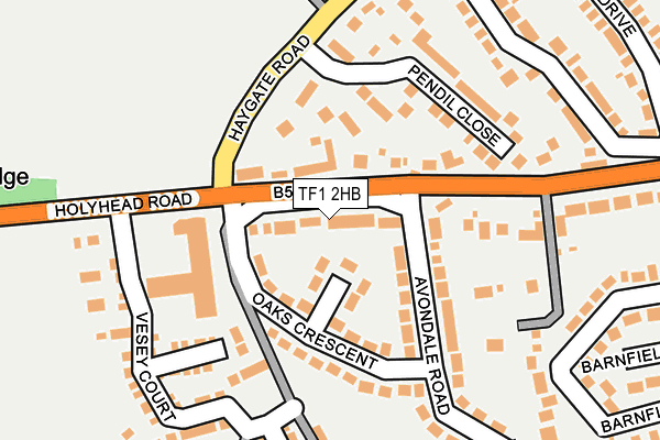 TF1 2HB map - OS OpenMap – Local (Ordnance Survey)