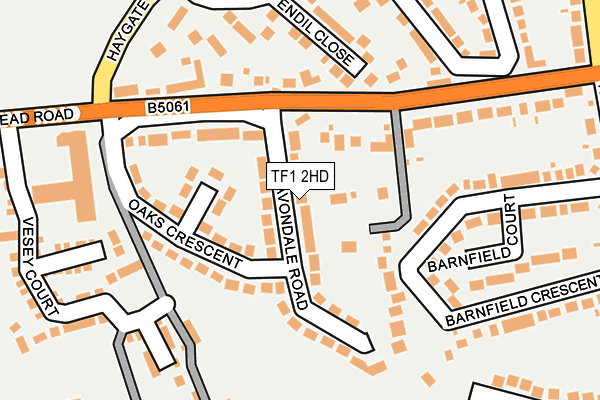 TF1 2HD map - OS OpenMap – Local (Ordnance Survey)