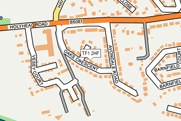 TF1 2HF map - OS OpenMap – Local (Ordnance Survey)