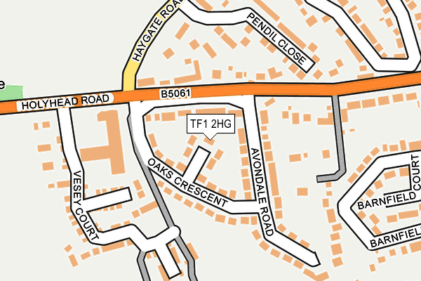 TF1 2HG map - OS OpenMap – Local (Ordnance Survey)