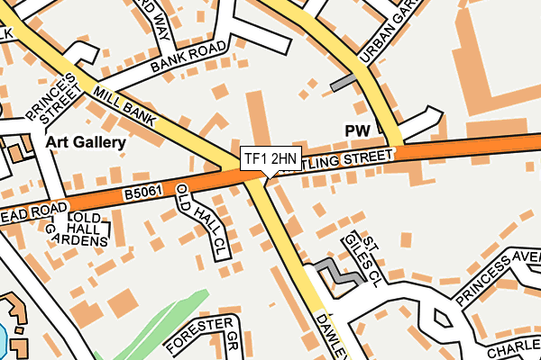 TF1 2HN map - OS OpenMap – Local (Ordnance Survey)