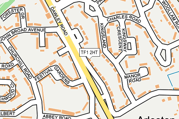 TF1 2HT map - OS OpenMap – Local (Ordnance Survey)